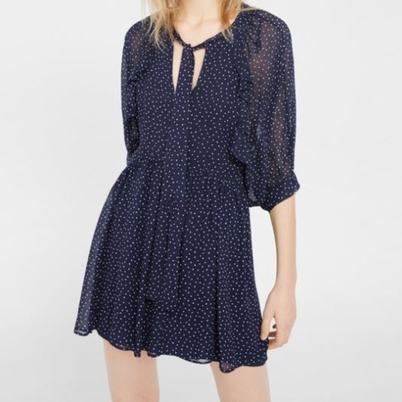 Mango Dresses & Skirts - Polka-dot flared dress